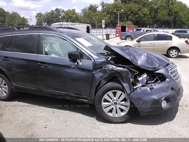 4S4BSACC6F3214914 - 2015 SUBARU OUTBACK 2.5I PREMIUM GRAY photo 6