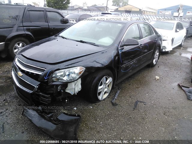 1G1ZB5E03CF237714 - 2012 CHEVROLET MALIBU LS BLACK photo 2