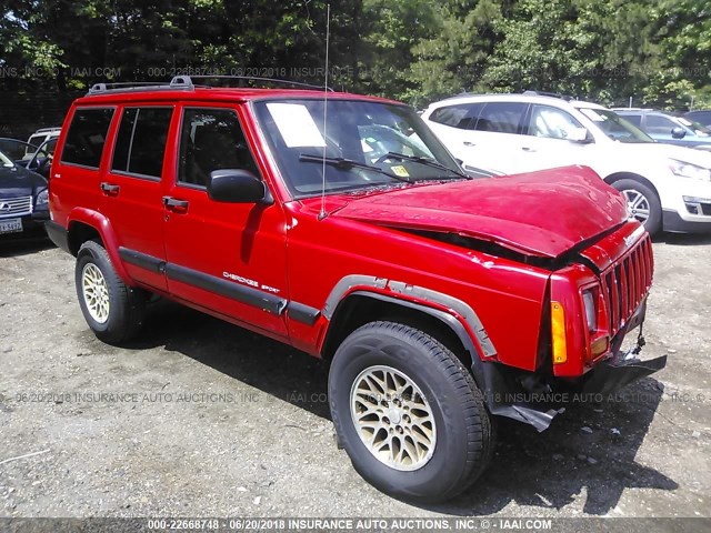 1J4FF68S2XL614522 - 1999 JEEP CHEROKEE SPORT/CLASSIC RED photo 1