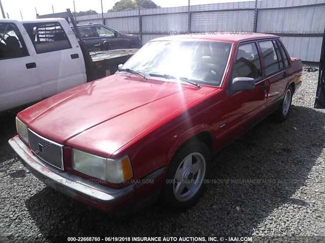 YV1FA884XM2515928 - 1991 VOLVO 740 RED photo 2