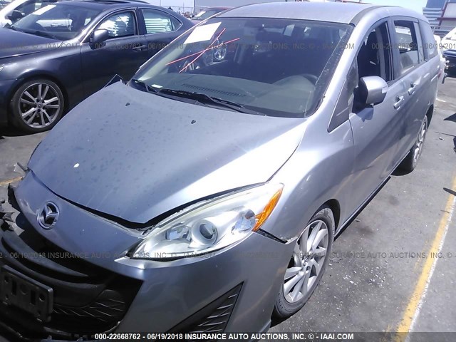 JM1CW2BL5E0163832 - 2014 MAZDA 5 SPORT GRAY photo 2