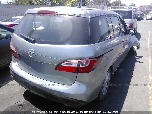 JM1CW2BL5E0163832 - 2014 MAZDA 5 SPORT GRAY photo 4