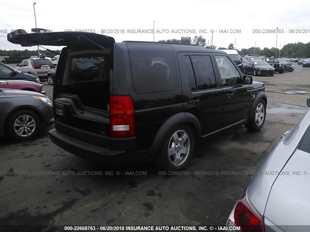 SALAE24476A391741 - 2006 LAND ROVER LR3 BLACK photo 4