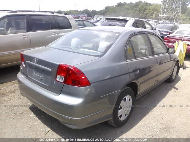 1HGES16335L015607 - 2005 HONDA CIVIC DX VP GRAY photo 4