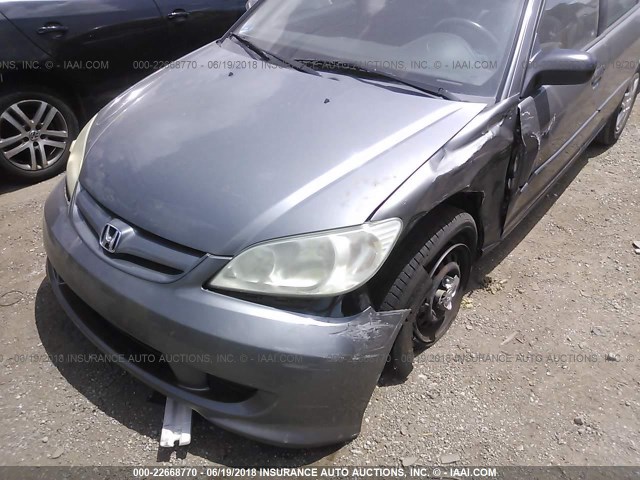 1HGES16335L015607 - 2005 HONDA CIVIC DX VP 灰色 照片 6