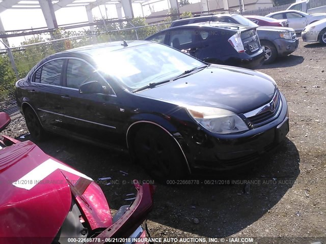 1G8ZS57N18F122482 - 2008 SATURN AURA XE BLACK photo 1