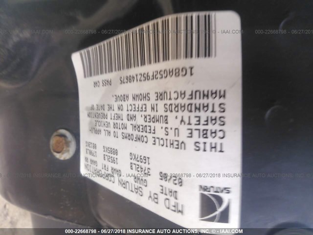 1G8AG52F95Z148675 - 2005 SATURN ION LEVEL 1 SILVER photo 9