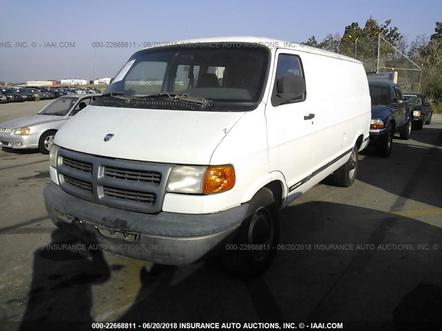 2B7JB21Y6XK580488 - 1999 DODGE RAM VAN B2500 WHITE photo 2