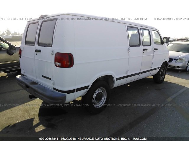 2B7JB21Y6XK580488 - 1999 DODGE RAM VAN B2500 WHITE photo 4