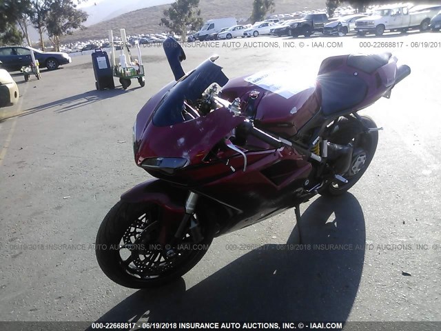 ZDM1XBMV8BB016945 - 2011 DUCATI 848 RED photo 2