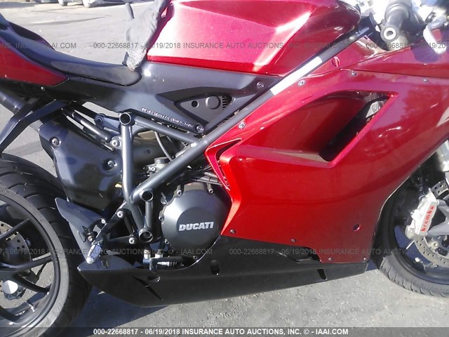 ZDM1XBMV8BB016945 - 2011 DUCATI 848 RED photo 8