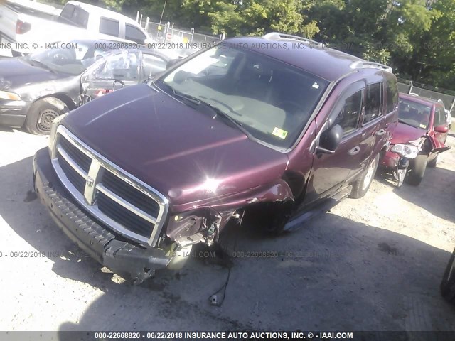 1D4HB58D94F241191 - 2004 DODGE DURANGO LIMITED BURGUNDY photo 2