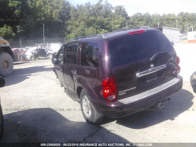 1D4HB58D94F241191 - 2004 DODGE DURANGO LIMITED BURGUNDY photo 3