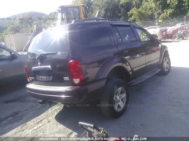 1D4HB58D94F241191 - 2004 DODGE DURANGO LIMITED BURGUNDY photo 4