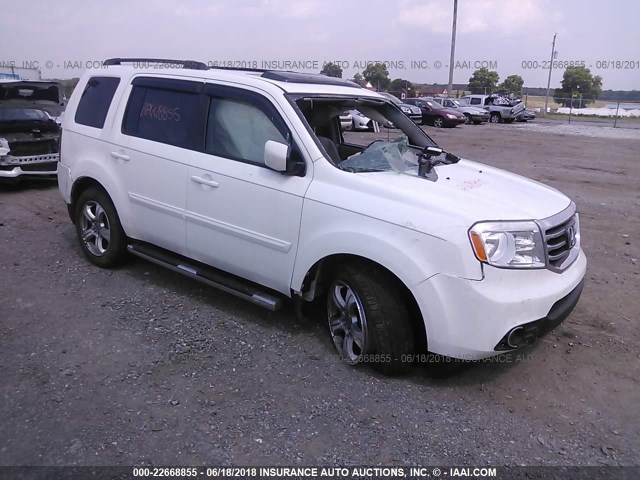 5FNYF4H72DB033776 - 2013 HONDA PILOT EXLN WHITE photo 1