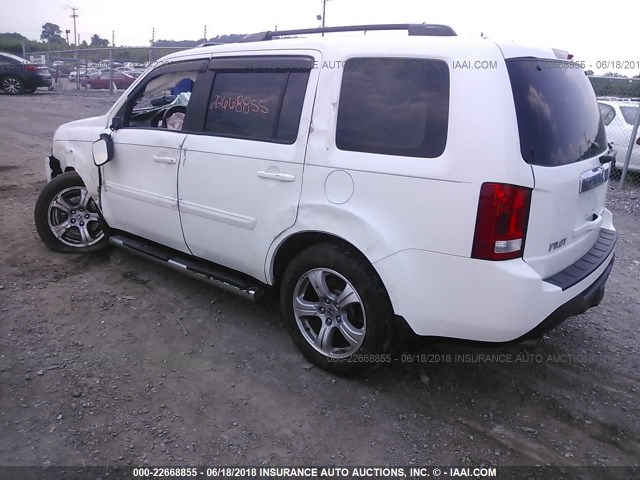 5FNYF4H72DB033776 - 2013 HONDA PILOT EXLN WHITE photo 3