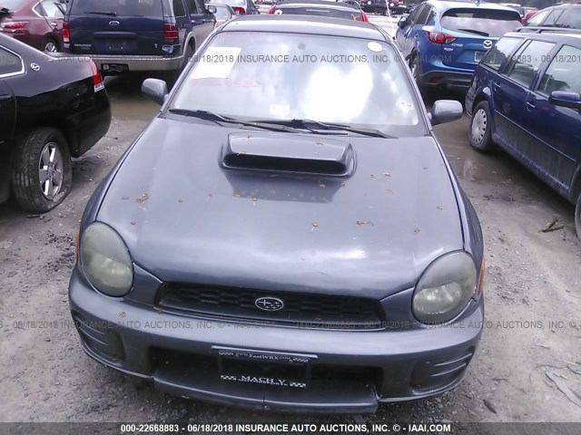 JF1GD29622G508878 - 2002 SUBARU IMPREZA WRX SILVER photo 6