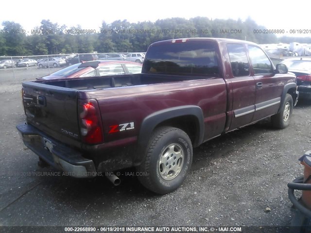 1GCEK19T03E321384 - 2003 CHEVROLET SILVERADO K1500 MAROON photo 4