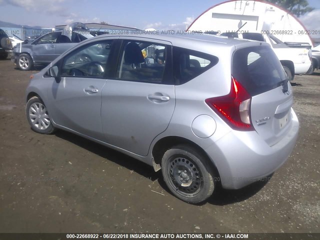 3N1CE2CP2FL425656 - 2015 NISSAN VERSA NOTE S/S PLUS/SV/SL/SR SILVER photo 3