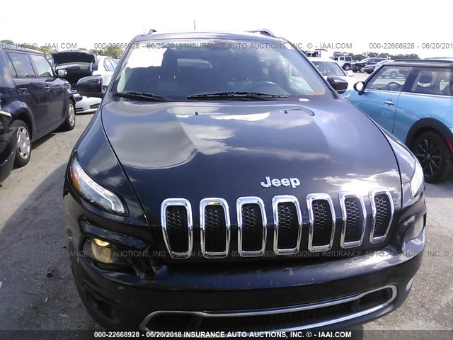 1C4PJLDBXEW143583 - 2014 JEEP CHEROKEE LIMITED BLACK photo 6