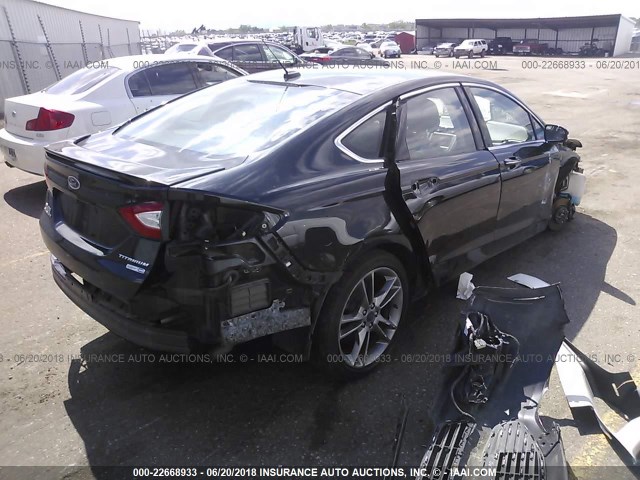 3FA6P0D97ER365920 - 2014 FORD FUSION TITANIUM BLACK photo 4