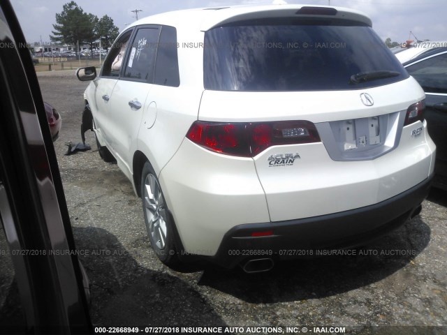 5J8TB2H56AA004845 - 2010 ACURA RDX TECHNOLOGY WHITE photo 3