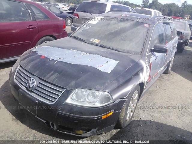 WVWVD63B93E227446 - 2003 VOLKSWAGEN PASSAT GLS BLACK photo 2