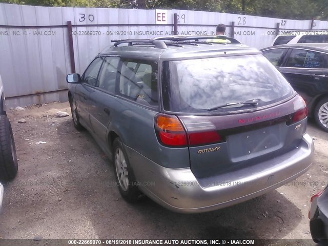 4S3B86750Y6672347 - 2000 SUBARU LEGACY OUTBACK AWP 绿色 照片 3