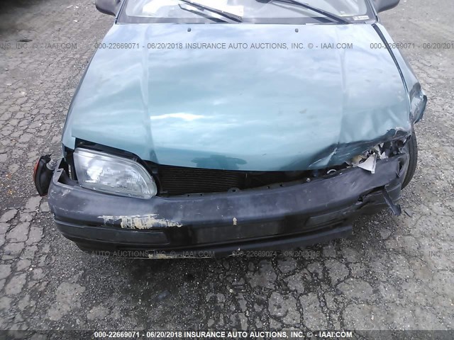 JT2AC52L3T0151900 - 1996 TOYOTA TERCEL STD/DX GREEN photo 6