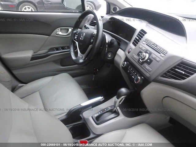 19XFB2F96CE314771 - 2012 HONDA CIVIC EXL BLUE photo 5