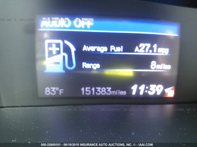 19XFB2F96CE314771 - 2012 HONDA CIVIC EXL BLUE photo 7