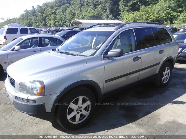 YV1CZ592751142734 - 2005 VOLVO XC90 SILVER photo 2