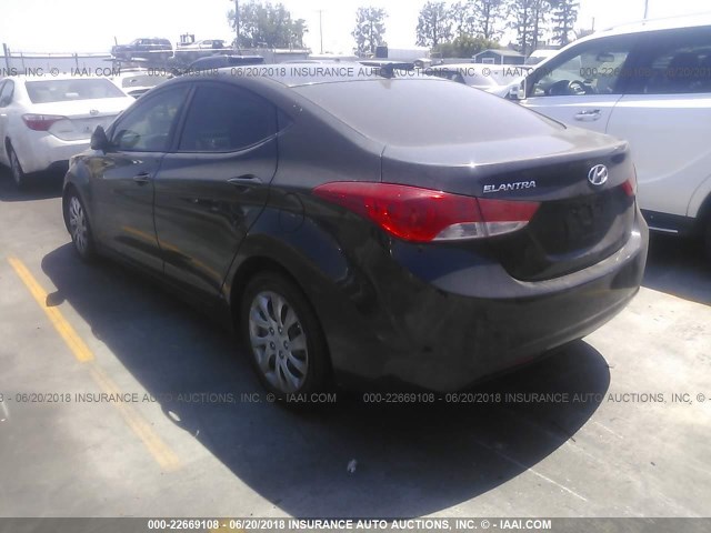 5NPDH4AE4DH184167 - 2013 HYUNDAI ELANTRA GLS/LIMITED BLACK photo 3