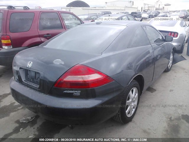 1HGCM82655A008244 - 2005 HONDA ACCORD EX GRAY photo 4