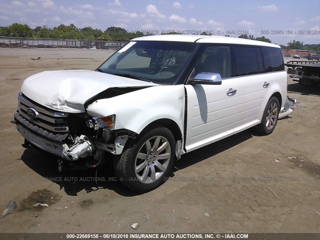 2FMGK5DCXBBD23365 - 2011 FORD FLEX LIMITED WHITE photo 2