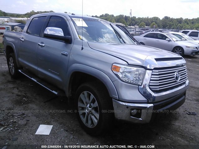 5TFHW5F16FX436043 - 2015 TOYOTA TUNDRA CREWMAX LIMITED SILVER photo 1