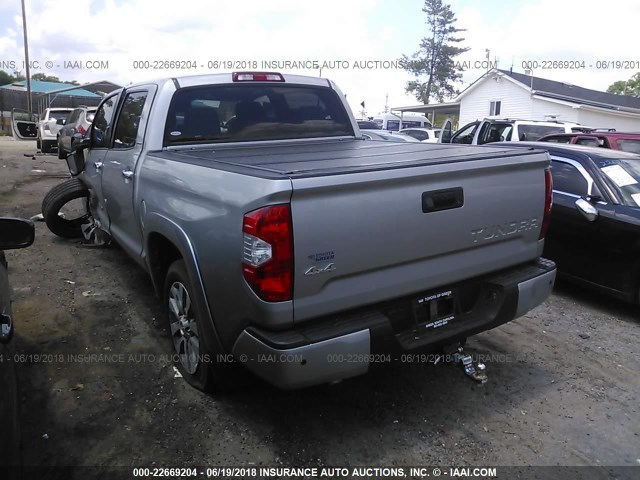 5TFHW5F16FX436043 - 2015 TOYOTA TUNDRA CREWMAX LIMITED SILVER photo 3