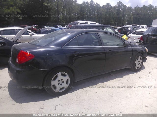 1G2ZF57B384153264 - 2008 PONTIAC G6 VALUE LEADER/BASE BLACK photo 4