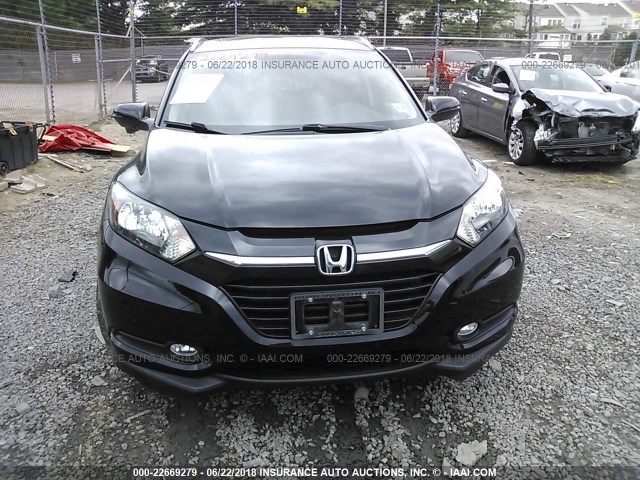 3CZRU6H74GM701254 - 2016 HONDA HR-V EXL BLACK photo 6