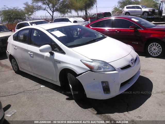 JTDKN3DU6B0316059 - 2011 TOYOTA PRIUS WHITE photo 1