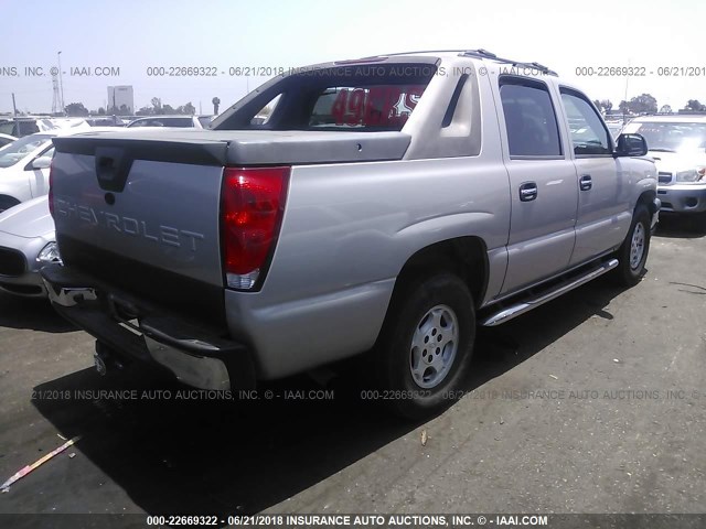 3GNEC12Z16G118181 - 2006 CHEVROLET AVALANCHE C1500 GRAY photo 4