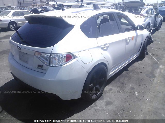 JF1GR8H67DL204946 - 2013 SUBARU IMPREZA WRX STI WHITE photo 4