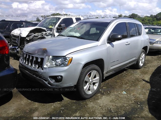 1J4NT1FA3BD259980 - 2011 JEEP COMPASS SPORT SILVER photo 2