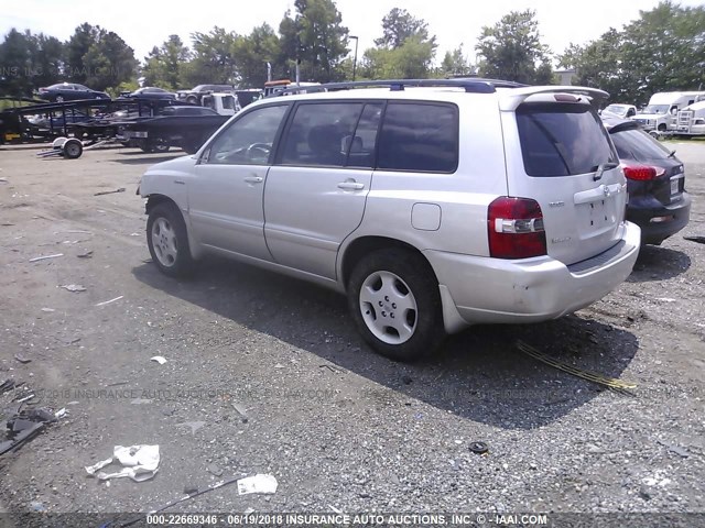 JTEEP21A750120546 - 2005 TOYOTA HIGHLANDER LIMITED SILVER photo 3