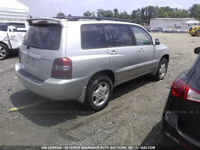 JTEEP21A750120546 - 2005 TOYOTA HIGHLANDER LIMITED SILVER photo 4