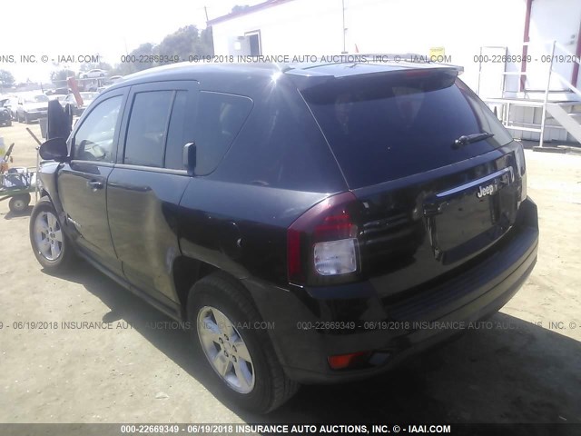 1C4NJCBA9ED777030 - 2014 JEEP COMPASS SPORT BLACK photo 3