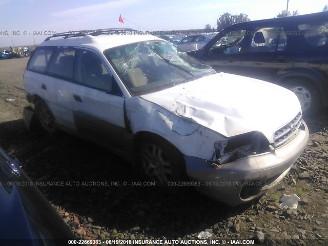 4S3BH675316616182 - 2001 SUBARU LEGACY OUTBACK AWP WHITE photo 1