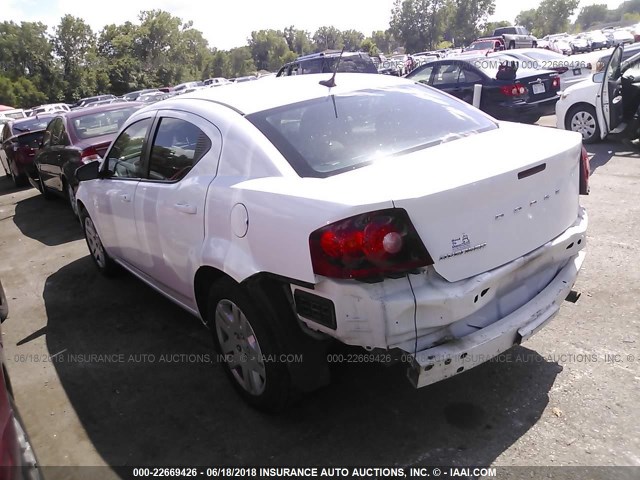 1B3BD4FB8BN578447 - 2011 DODGE AVENGER EXPRESS WHITE photo 3