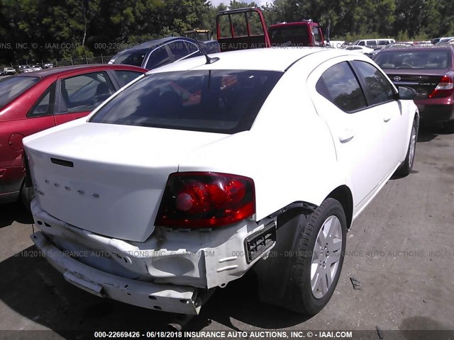 1B3BD4FB8BN578447 - 2011 DODGE AVENGER EXPRESS WHITE photo 4