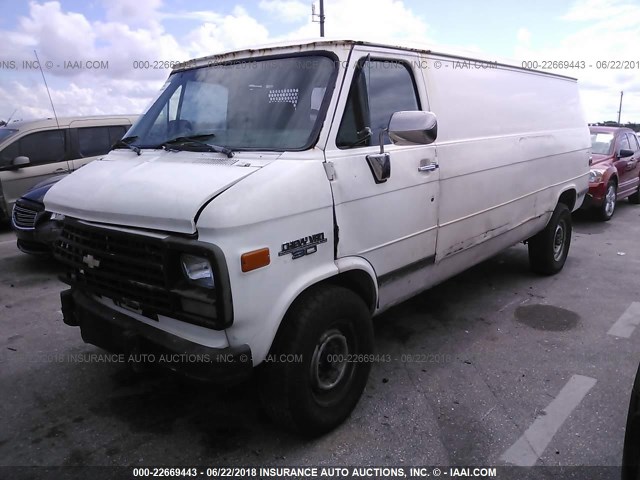 1GCHG39KXSF248566 - 1995 CHEVROLET G30 WHITE photo 2